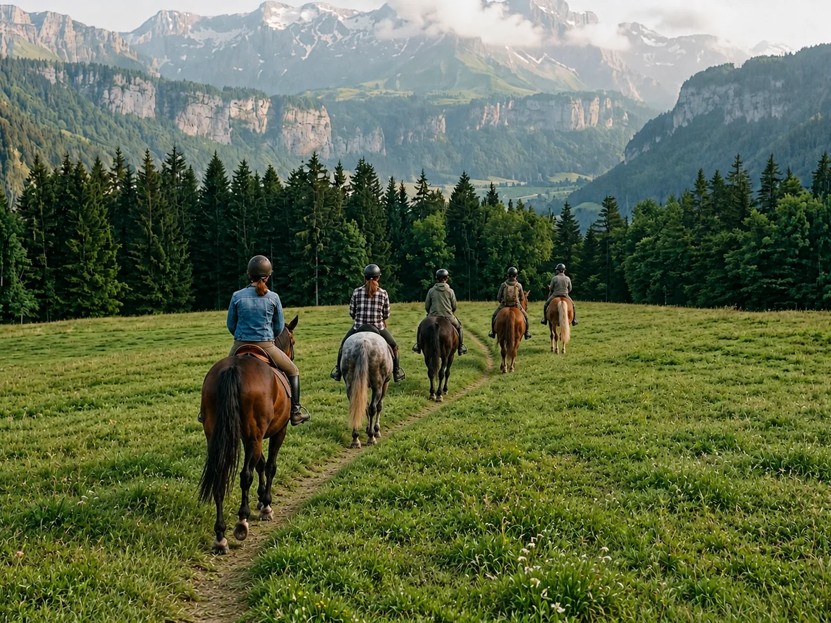 Balade à cheval en Haute-Savoie, autour de Sallanches